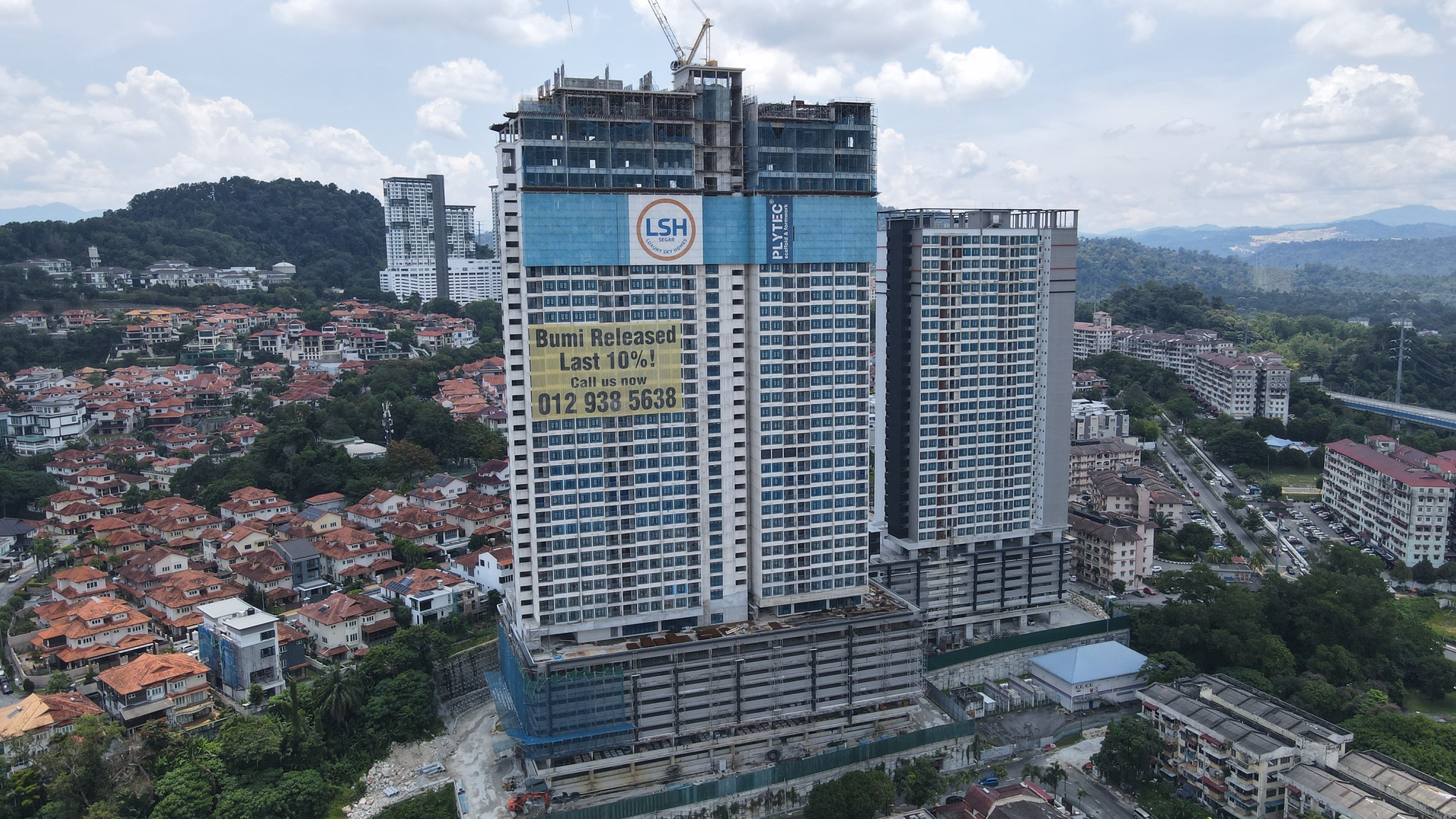 Steel structure and facade frame construction project LSH Segar Cheras Malaysia